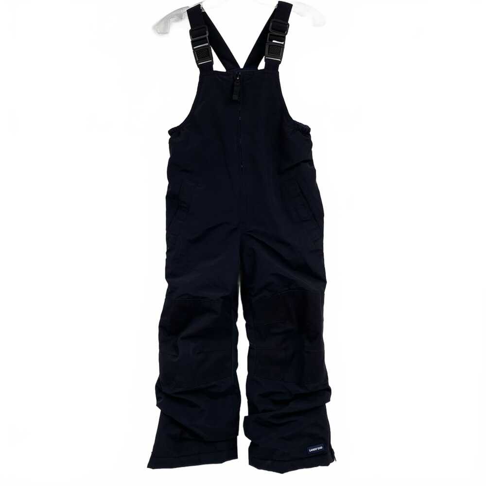 Lands' End Black Overall Snow Pants | Boys 4 Regular Nylon/Polyester